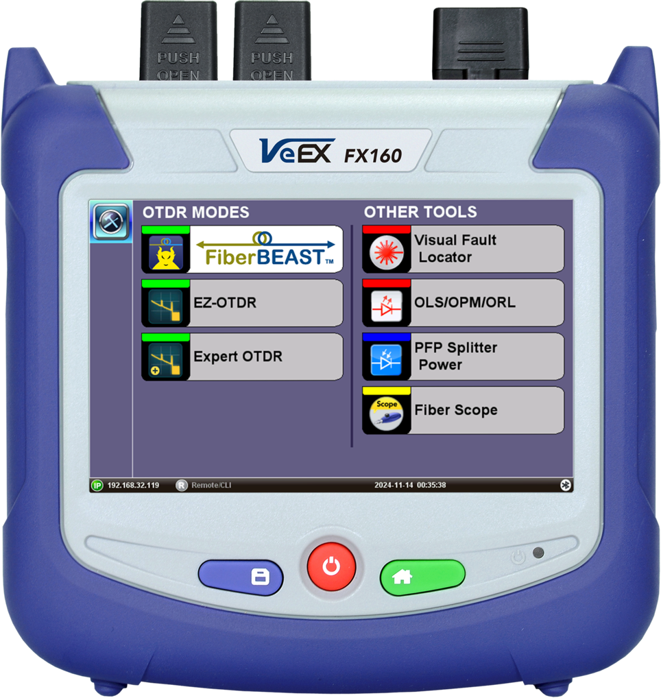 VeEX FX160 FiberBEAST kaksisuuntainen kuitutesteri