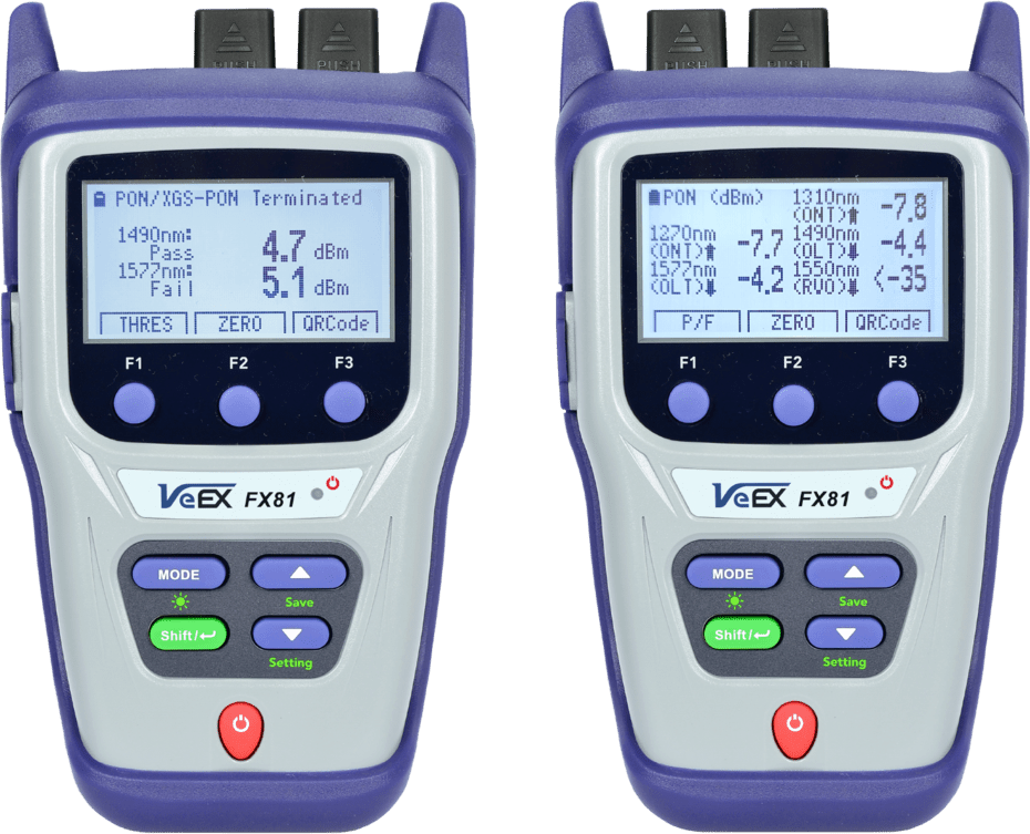 VeEX FX81/81T PON Optinen tehomittari